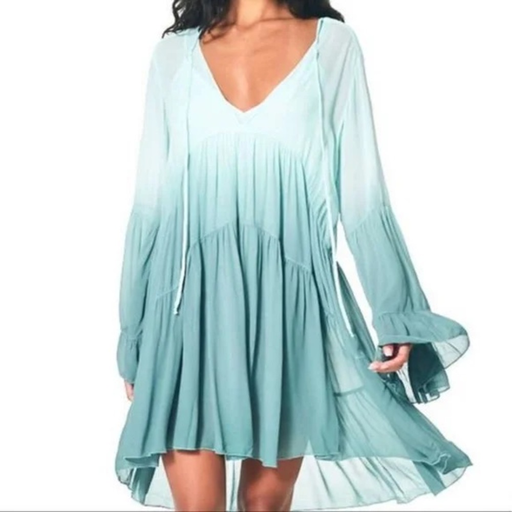 Blue Ombre Mini Dress